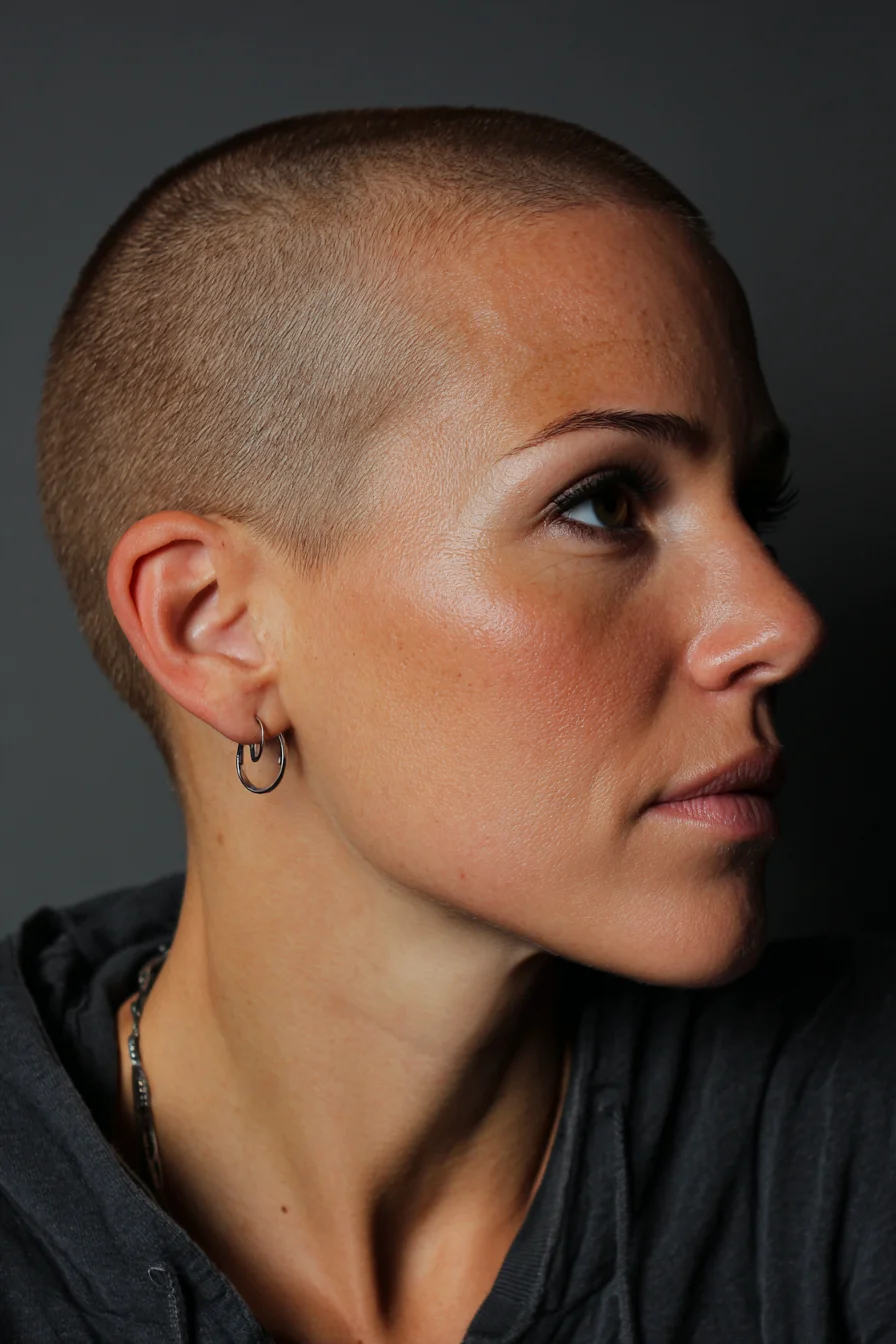 Classic Close‑Cropped Buzz Cut — Short Shaved Pixie for Fine to Coarse Hair