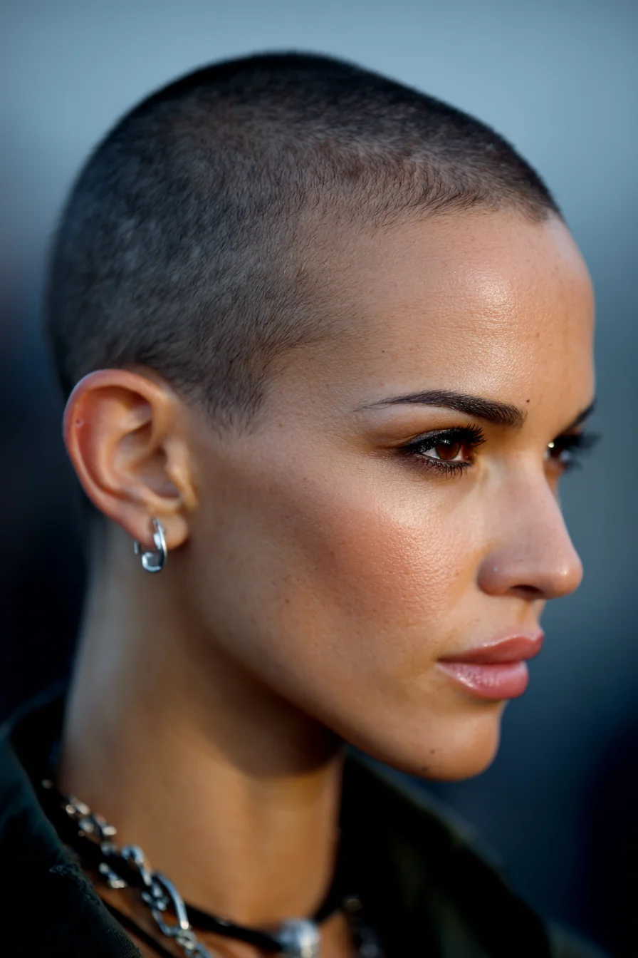 Close-Cropped Buzz Cut (Clipper Cut) — Textured Minimalist Style