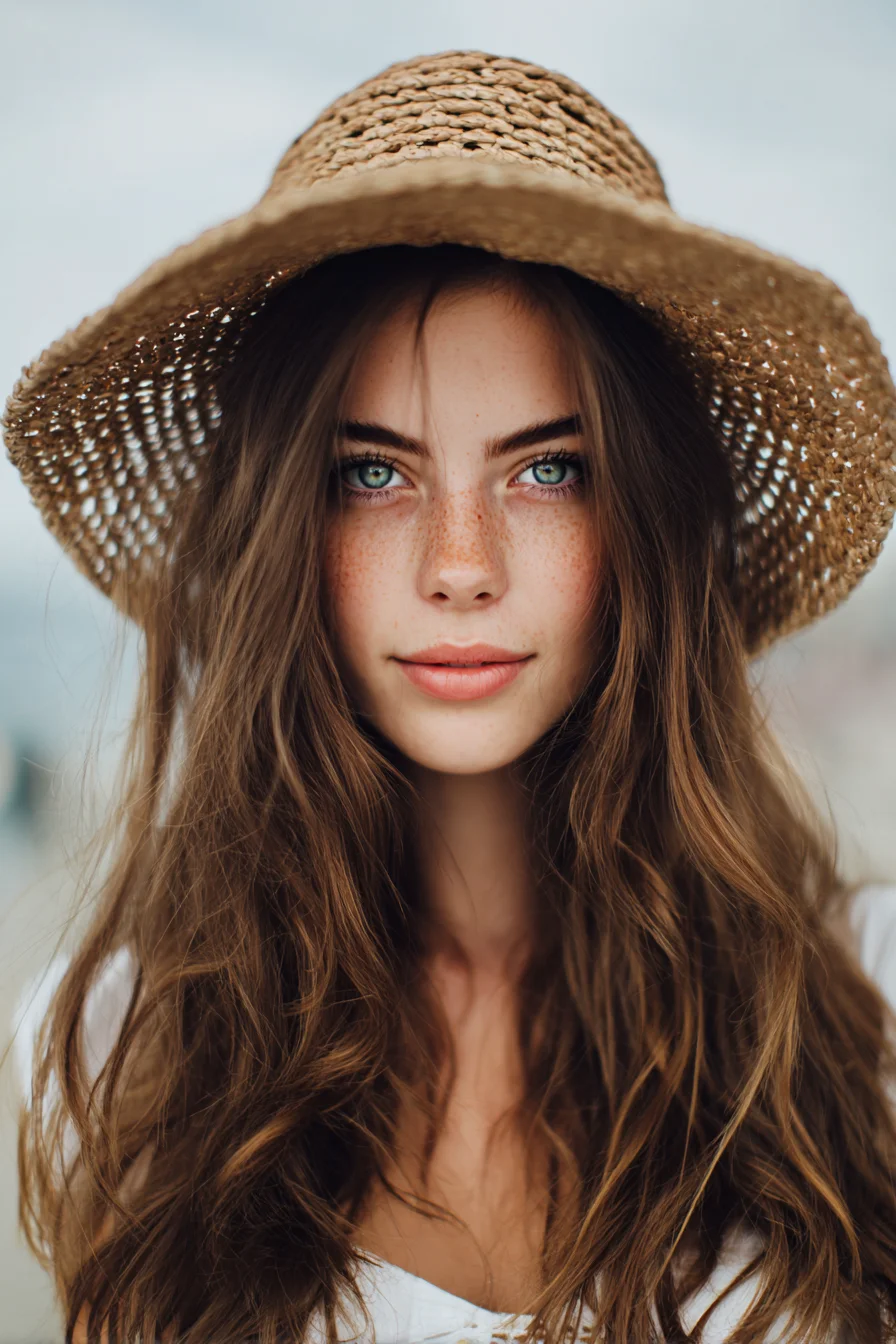 Long Beachy Waves with Natural Texture and Face‑Framing Layers