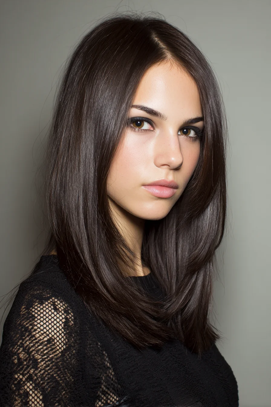 Sleek Long Layered Cut with Face‑Framing Layers