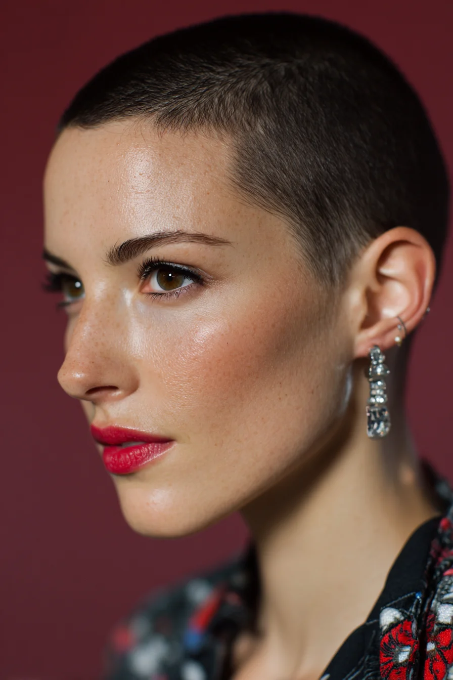 Textured Buzz Cut — Close-Cropped Micro Crop for Women & Men