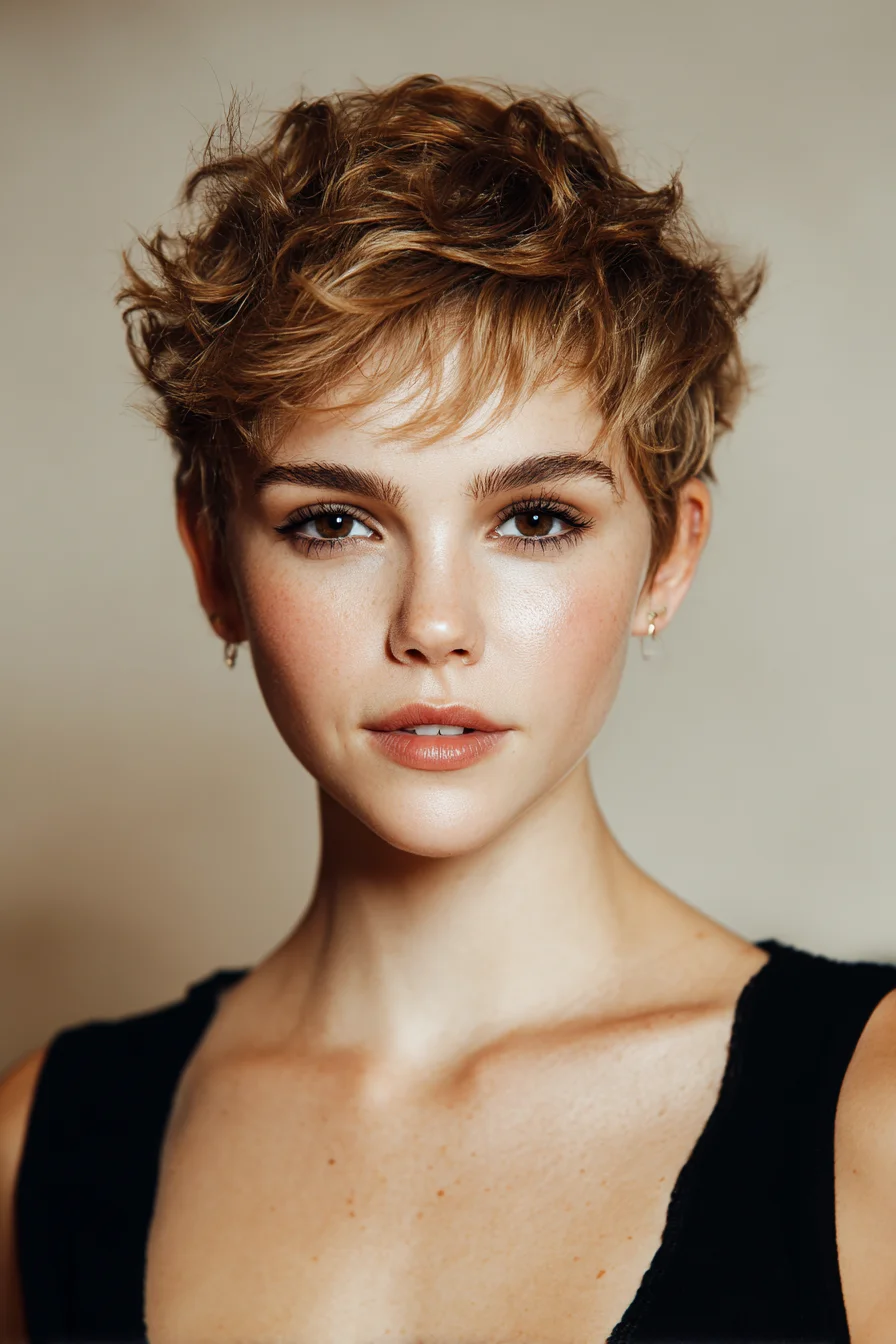 Textured Tousled Pixie with Choppy Fringe for Fine to Medium Hair
