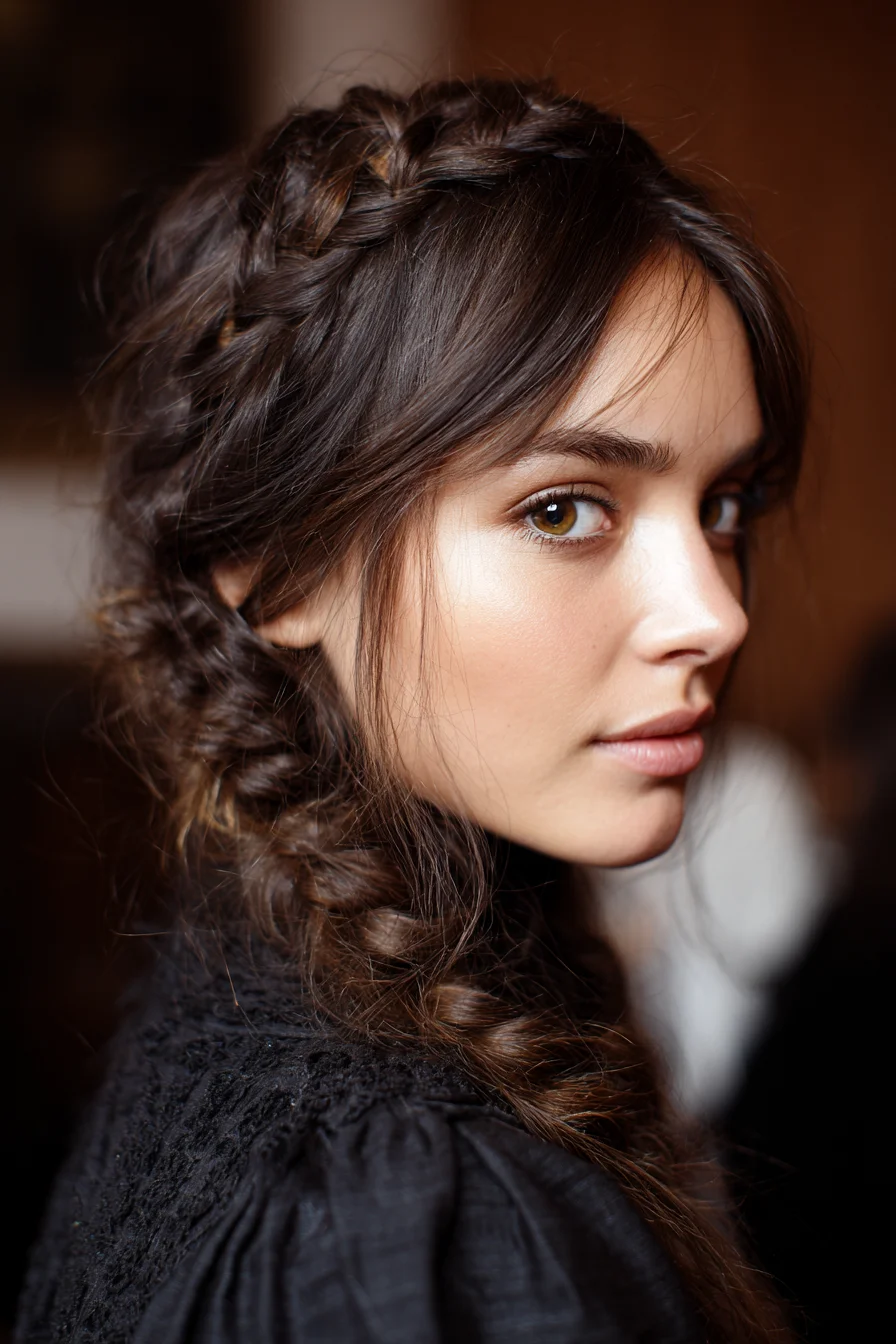 Boho Textured Double Dutch Braids with Face‑Framing Wisps