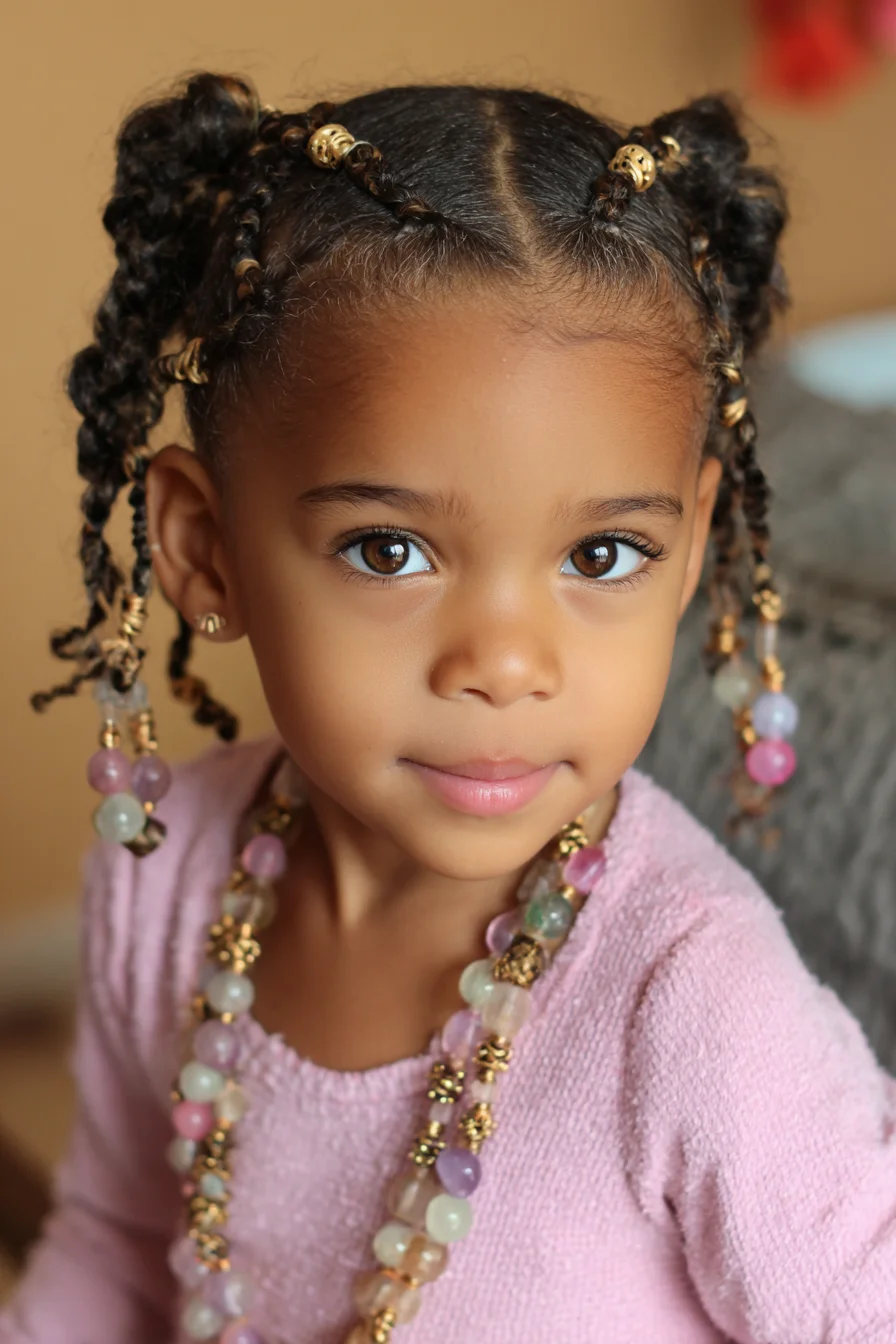 Center-Part Cornrows to Beaded Mini Twists — Textured Hair Style