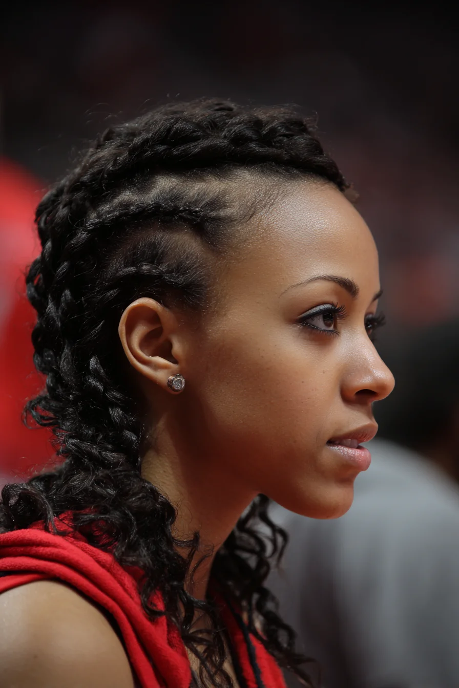 Cornrow Braids with Curly Leave-Out — Sculpted Cornrows to Curly Ends for Natural Hair