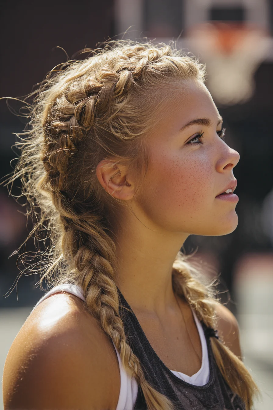 Double Dutch (Boxer) Braids — Textured Two-Braid Sport Hairstyle
