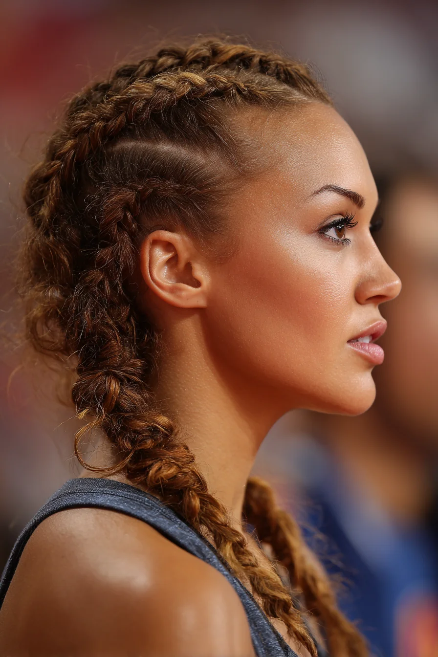 Double Dutch Braids with Textured Ends (Cornrow Style)