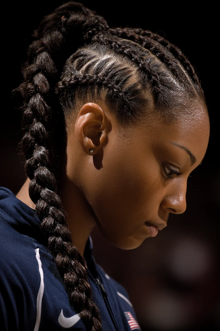 Sleek Feed‑In Cornrows into Long Thick Braids — Sporty Protective Style