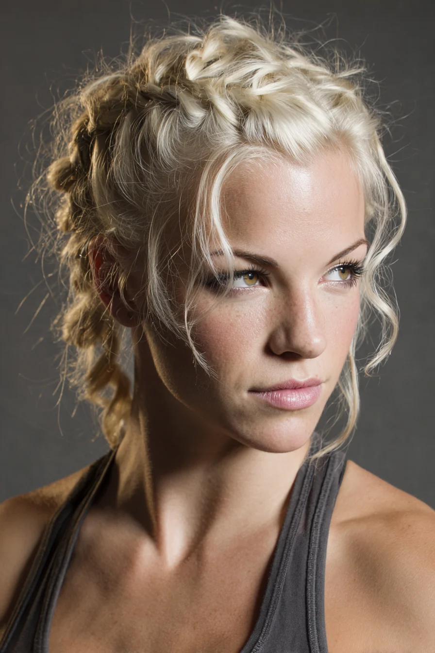 Textured Double Dutch Braids with Face‑Framing Tendrils