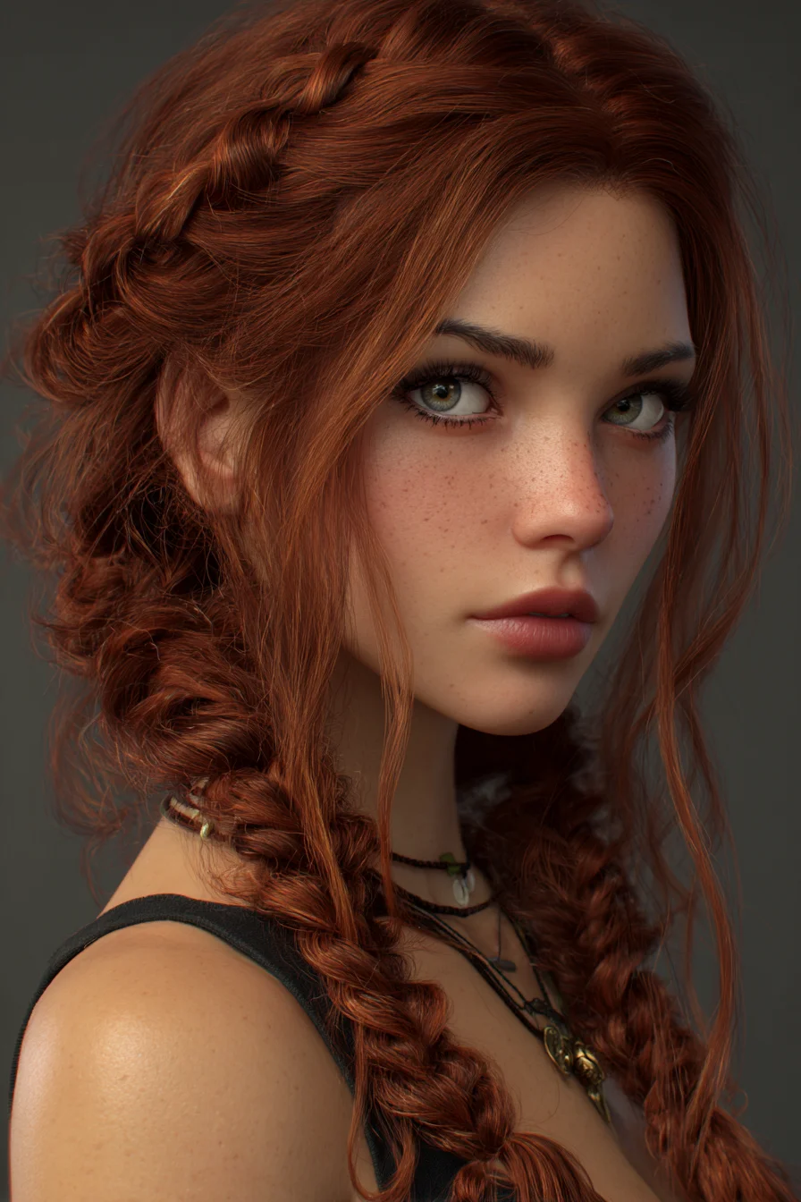 Textured Double Dutch Braids with Face‑Framing Tendrils